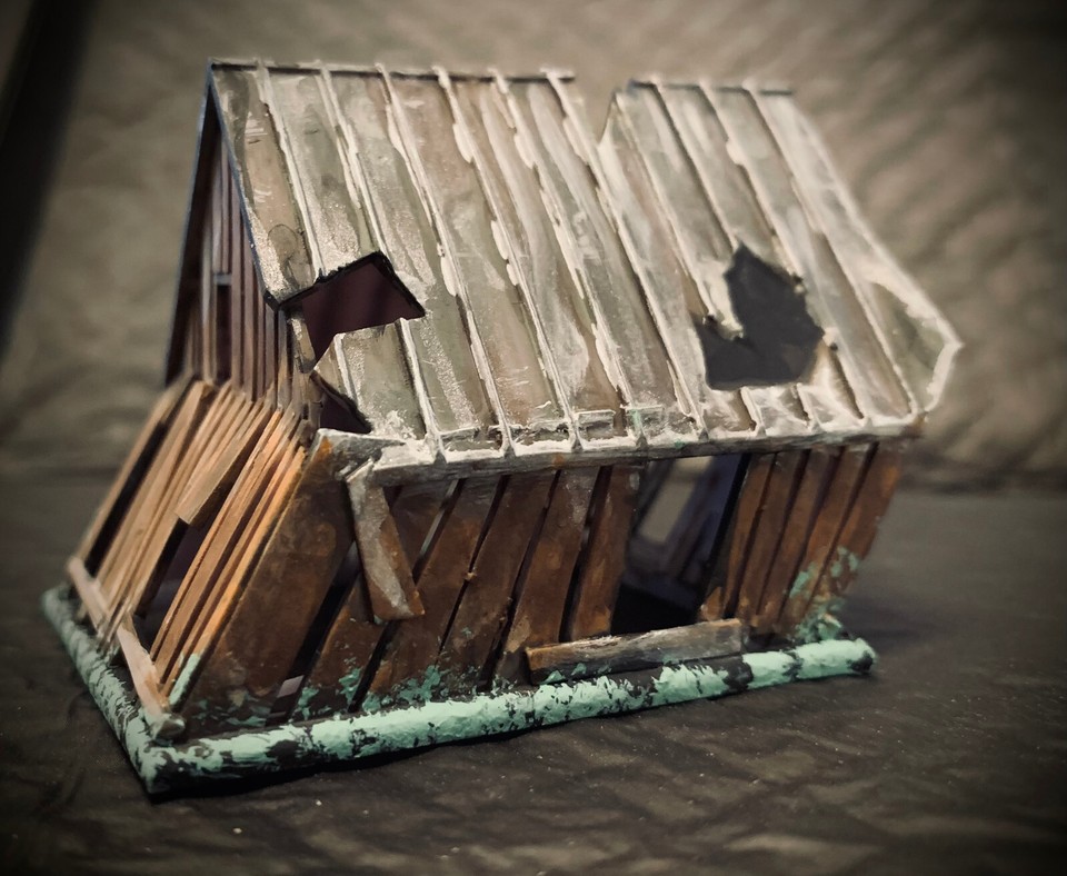 HO Scale Weathered Barn Shack - 1:87 Model Railroad Accessory - Rustic ...