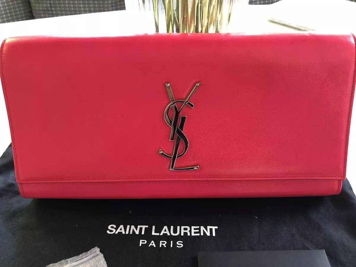 Saint Laurent Ysl Clutch in Pink