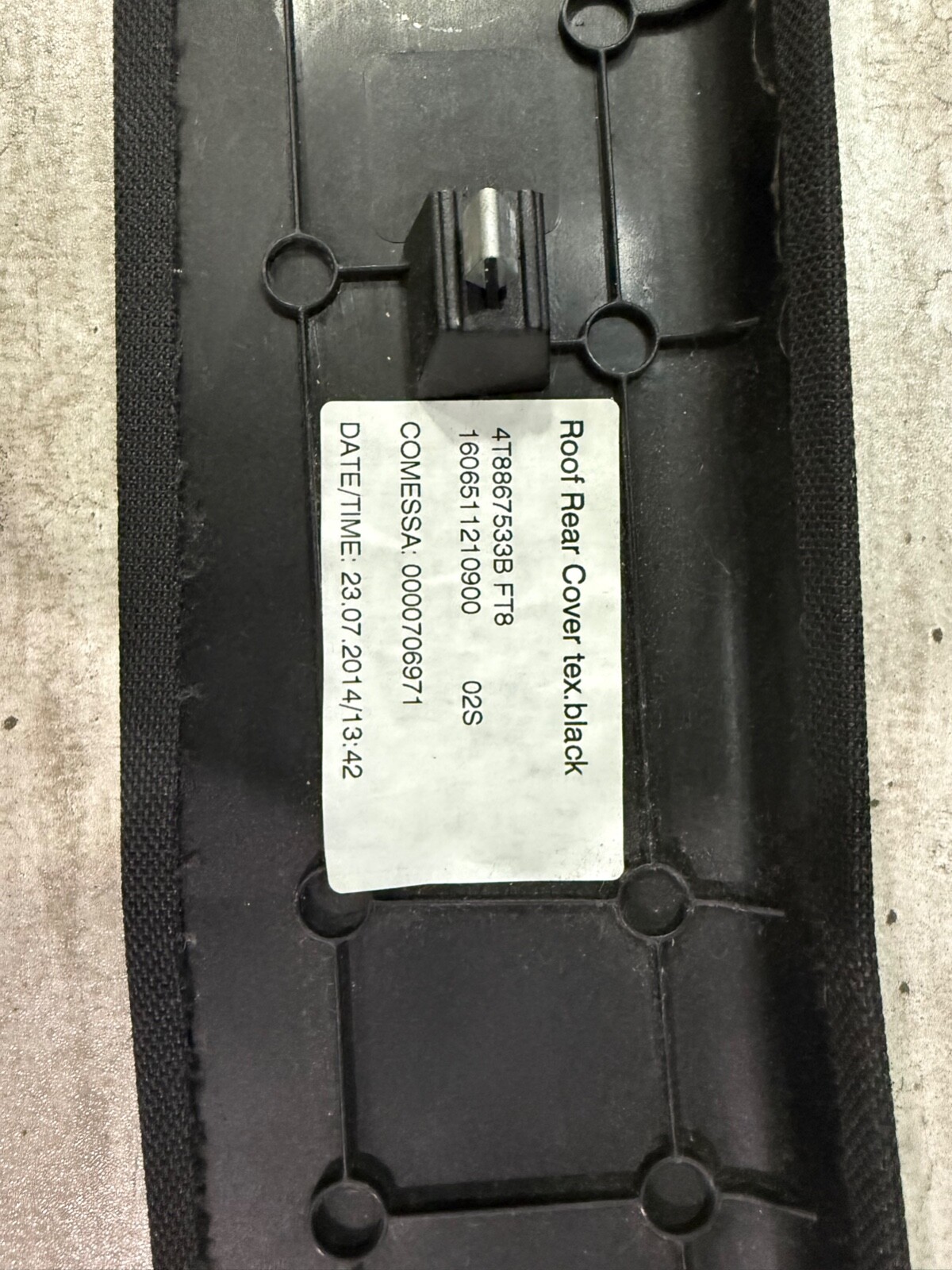 Lamborghini Huracan, LP 610, Headliner, Rear Cloth Section, Used, P/N 4T8867533B