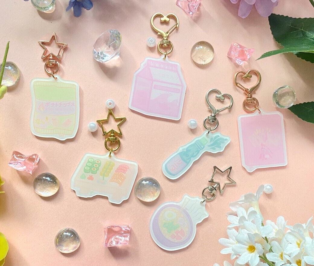 🌸 Pastel Snack Charms Keychain Handmade Cute Kawaii Food Anime Japan 🌸 |  eBay