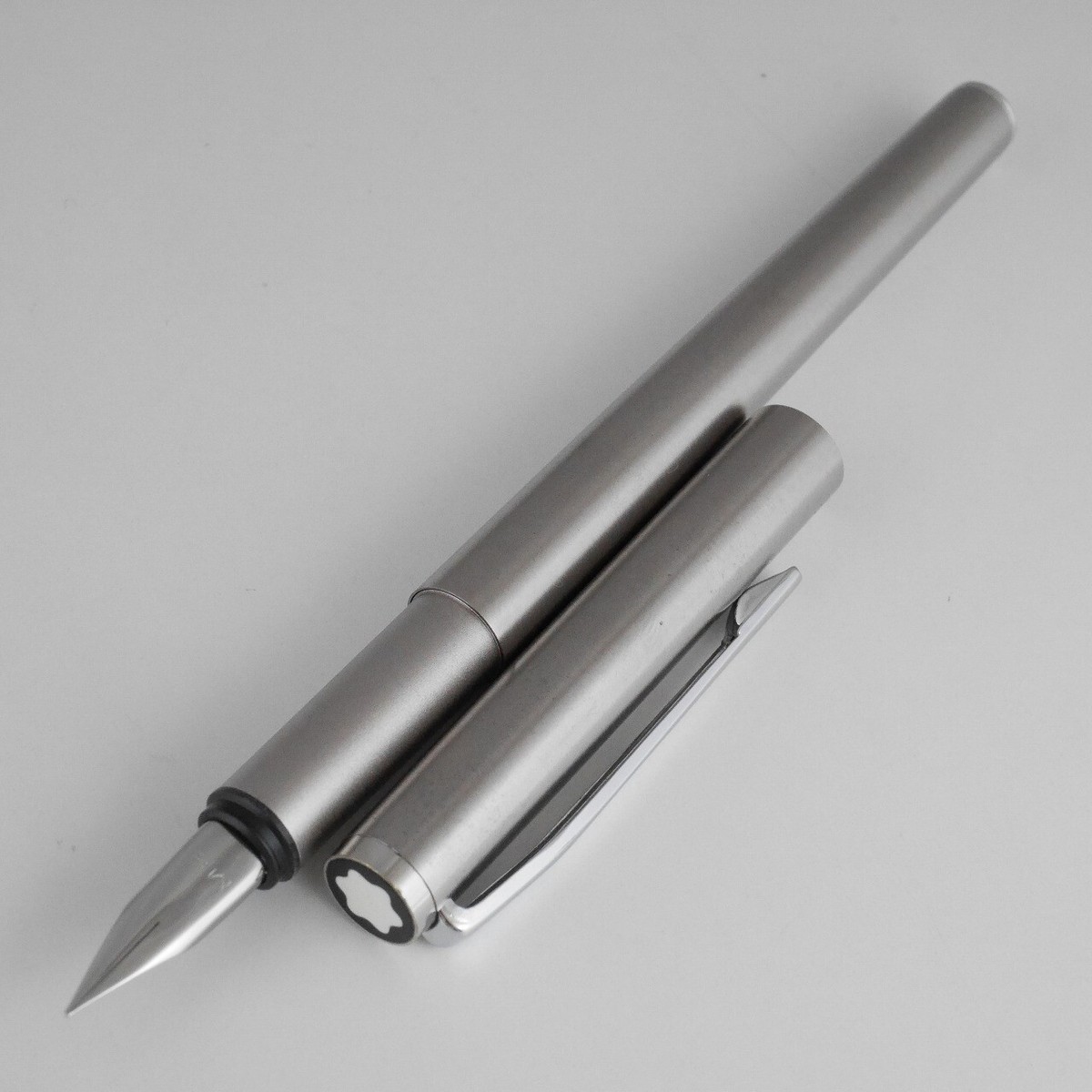 MONTBLANC 1460 シルバー万年筆 Montblanc vintage Noblesse Steel CT Fountain Pen EF FREE SHIPPING