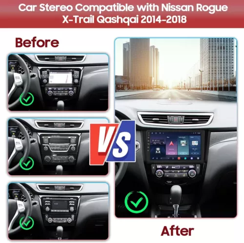 CarPlay Android Auto For Nissan Rogue 2014 2015 2016 2017 Car GPS Radio Stereo - Picture 4 of 24