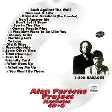 CUSTOM KARAOKE ALAN PARSONS PROJECT 18 GREAT SONG cdg CD+G HARD-2-FIND TIME MORE