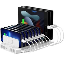Multi Tech Smart Device Charging Station, 10-Port USB, Multi Charger Device
