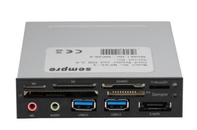 sempre MP35-3 3.5'' MultiFrontpanel mit 2x USB3.0, eSATA, HD Audio, Cardreader