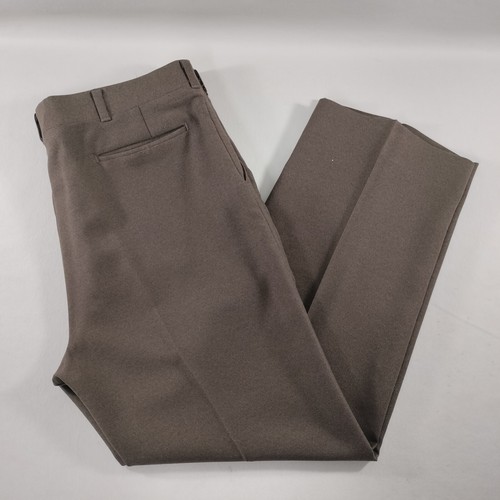 Vtg Haggar Magic Stretch Gray Flat Front Dress Pants Mens Size Actual 38x29