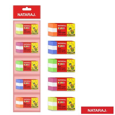 JUMBO Bleistift Radiergummis - FLURO Neon Mehrfarbig Gummi Kinder Party Tasche Füller