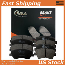 4pc Front & Rear Disc Brake Pads with hardware for Hyundai Elantra 2011 - 2016