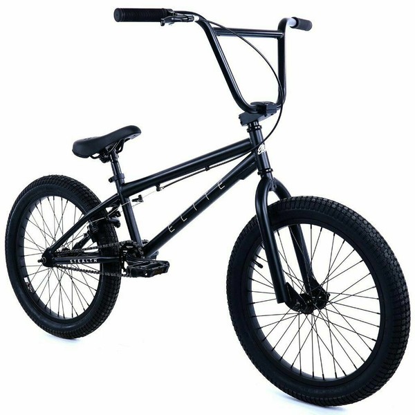 Elite BMX 20" Bike Stealth Freestyle Bicycle Black Gum 2018 for sale