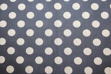 Black White Polka Dot Fabric Approx. 33x44/Blend. Minor Color Transfer. RB-621