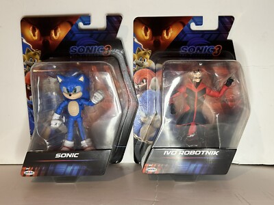 Sonic The hedgehog 3 Movie, Sonic and Ivo Robotnik Figure 6 Inch