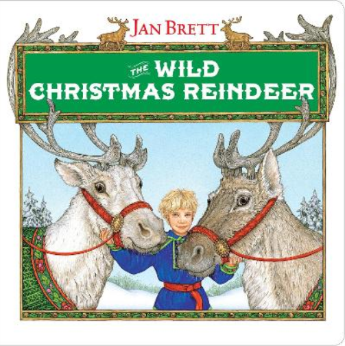 Jan Brett The Wild Christmas Reindeer (Libro di cartone)