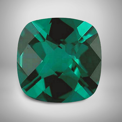 Emerald Cushion Cut Gemstone 4 Cts - 10 mm Flawless Precious Jewelry Gem