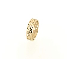 Solid 9ct Yellow Gold Irish Celtic Infinity Love Knot Band Ring Hallmarked