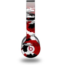 Skin for Beats Solo HD Headphones Digital Camouflage Red by WraptorSkinz