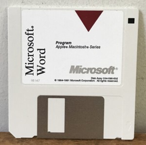Vtg 1991 Microsoft Word Program Apple Macintosh Series Mac Software Floppy Disk