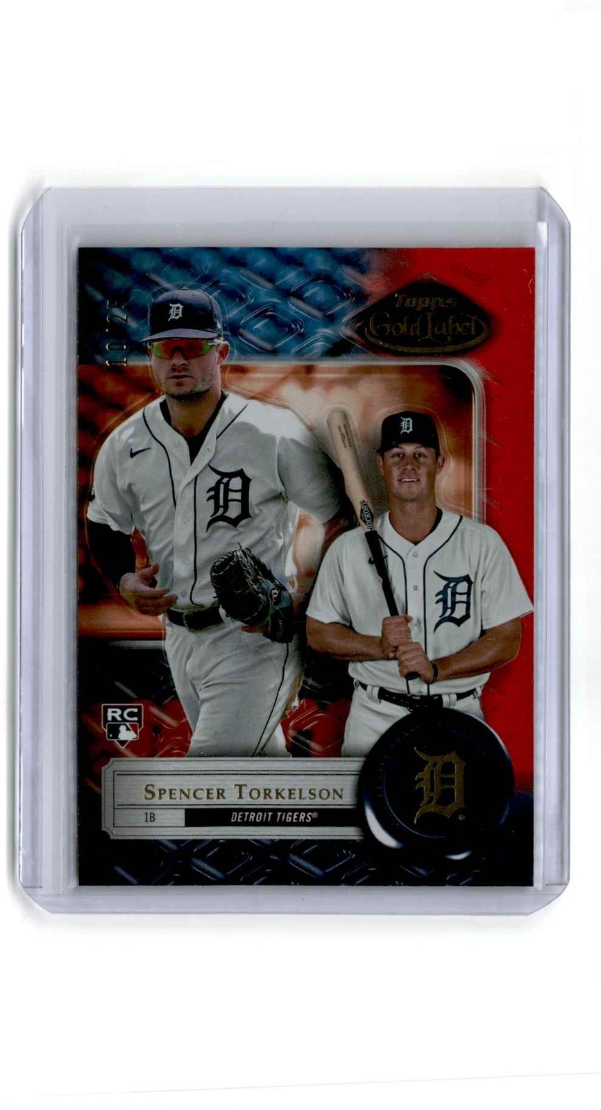 2022 Topps Gold Label Class 3 Red Spencer Torkelson Rookie 10/25 Detroit Tigers