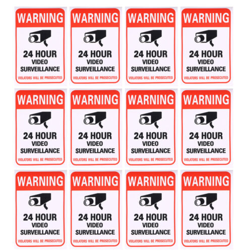  40 szt. Znak ostrzegawczy aparatu Naklejki ostrzegawcze Znaki informacyjne Naklejka z logo - Zdjęcie 1 z 12