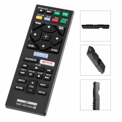 Sony Replace Remote RMT-VB100U for Blu-ray DVD Player BDP-S3500 BDP-S6500 
