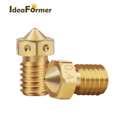 1/2/5 Pcs High Quality Brass E3D V6 Nozzles 0.4mm M6 For 1.75mm 3d printer part