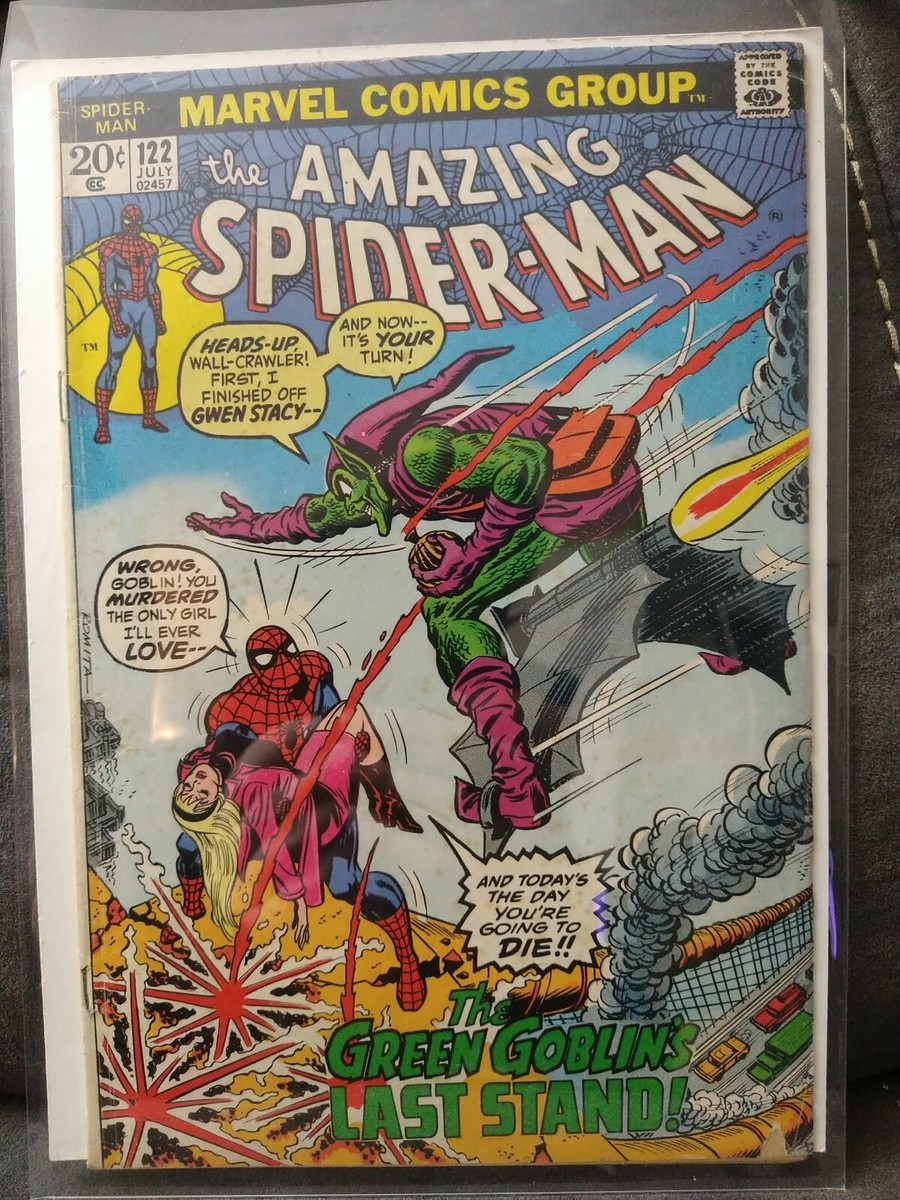 Amazing Spider-Man #122 Death of Green Goblin 1973 Bronze age key