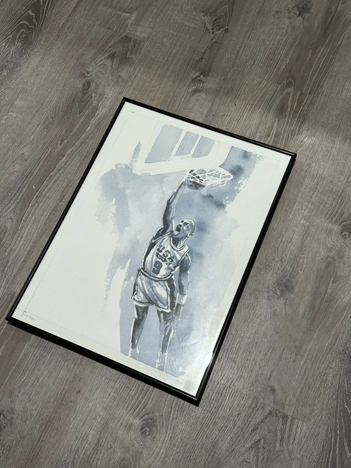 Litografía numerada Michael Jordan Team USA de Sid Bingham Foto 3 de 4