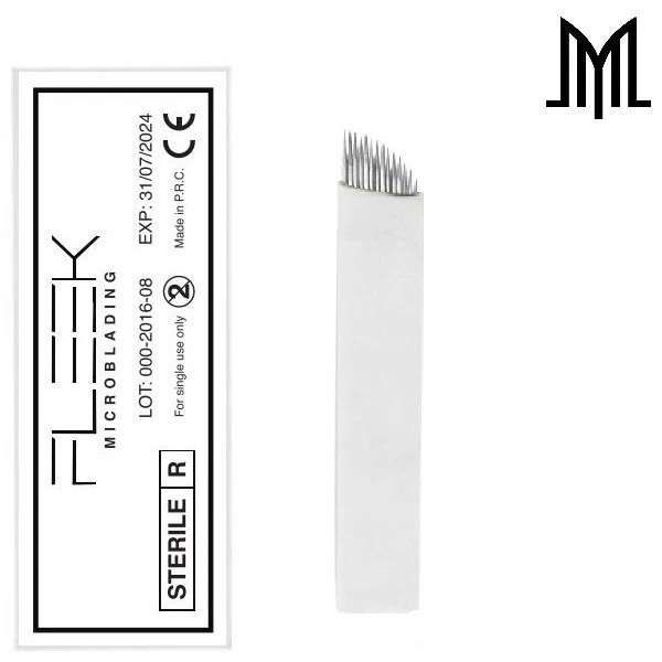 FLEEK MICROBLADING FLEXIBLE Microblading Needles - SPMU Permanent Makeup Manual Eyebrow Blade - CF