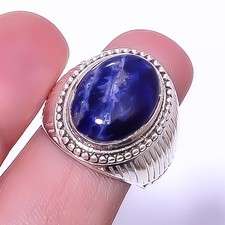 Sodalite - Minas Gerais 925 Sterling Silver Unisex Ring s.8 R7562-25