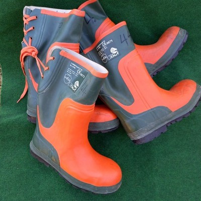 BW SCHNITTSCHUTZSTIEFEL Gr. 47 LUMBERJACK III FORSTIEFEL GUMMISTIEFEL KLASSE 3