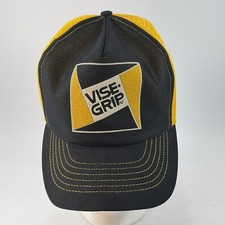 Vintage Vise-Grip Hat Cap Snap Back Trucker Mesh Puff Paint Made In USA
