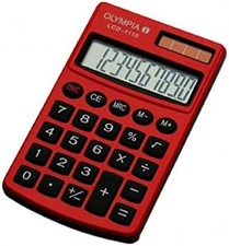 Image of Olympia 1110 Pocket Calculator with LCD Red