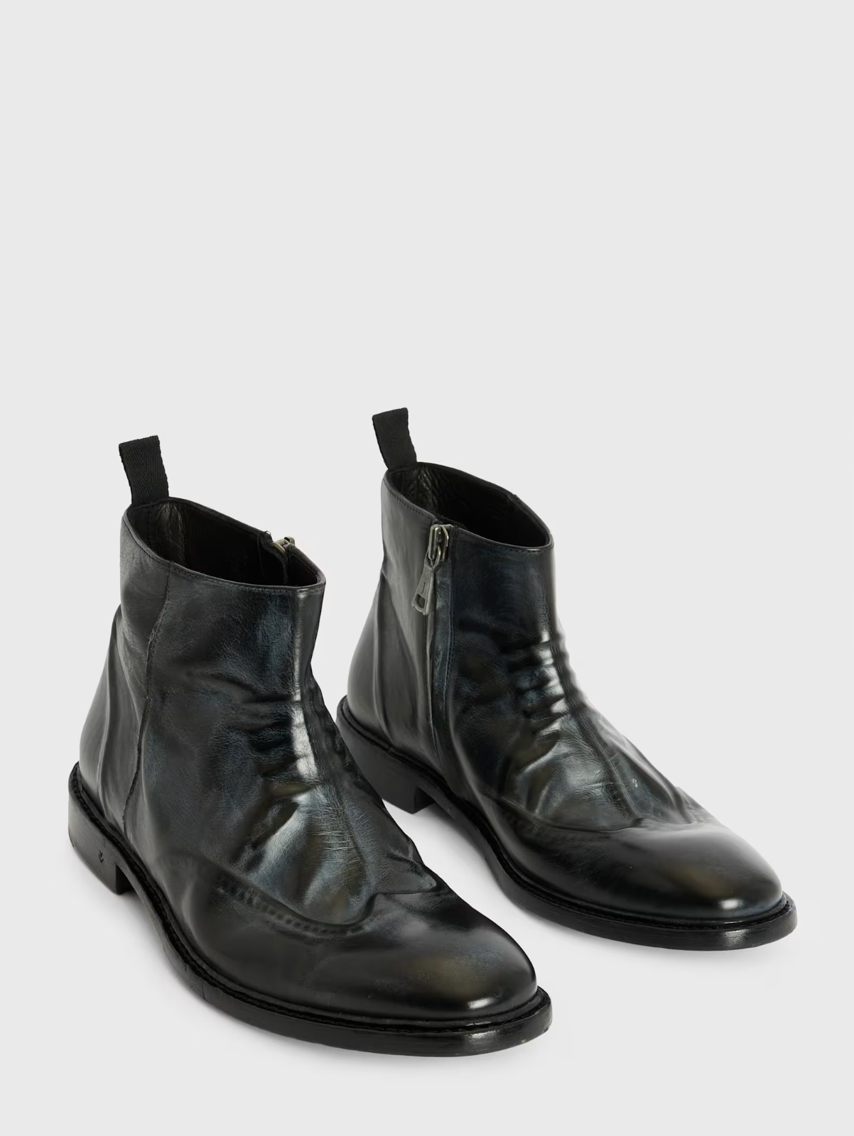 $798 New John Varvatos Collection Fleetwood Ghost-Lace Leather Boots 10.5