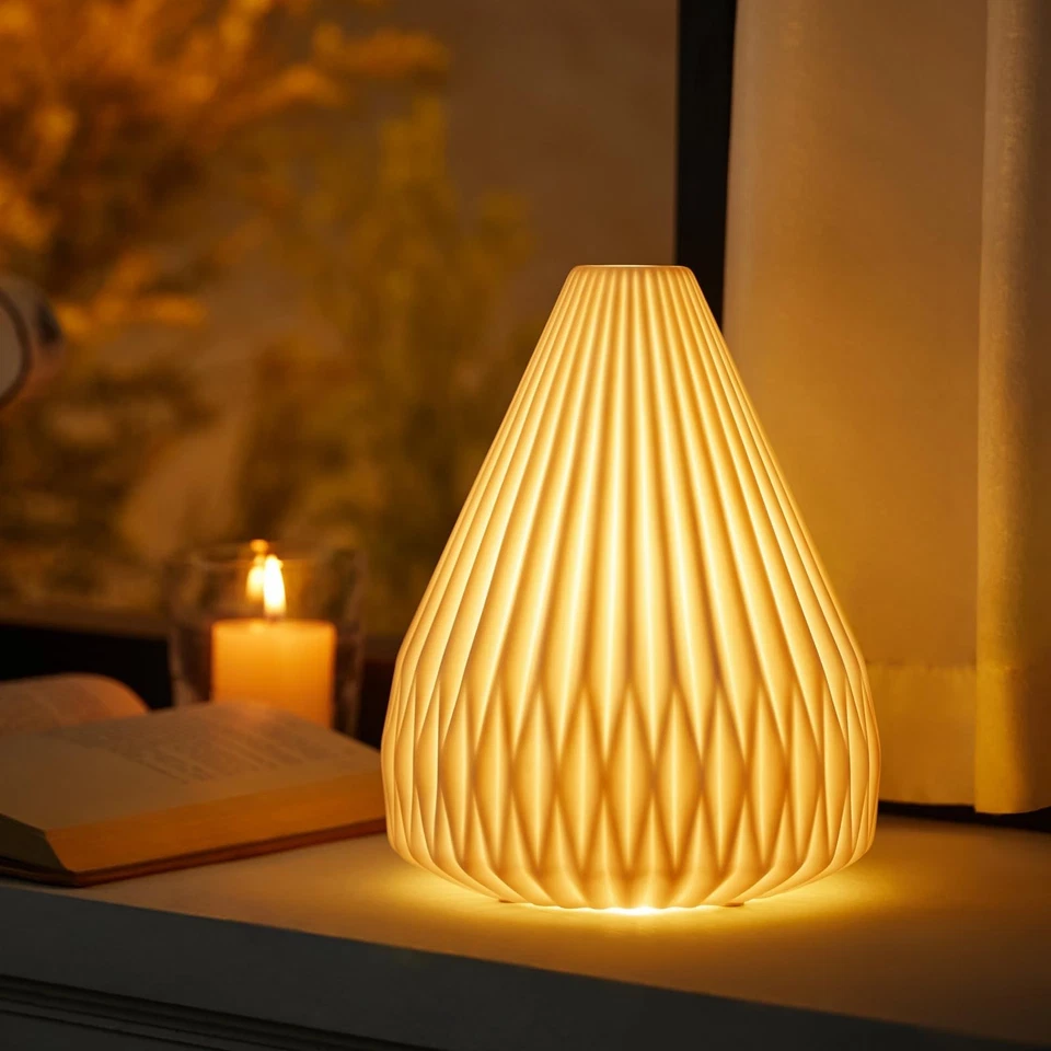 Translucent Bedside Lamp Touch Control Dimmable Color Modes LED Bedroom Night... - Image 2 of 4