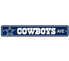 UNBARD Cowboys Ave Metal Street Sign 4x16 Inches Tin-sign1
