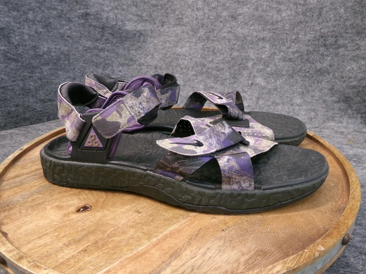 Black and Purple Sandals Size US 11 Black & Purple Leather Sandals by Dixxon: Shop Now! main image 2