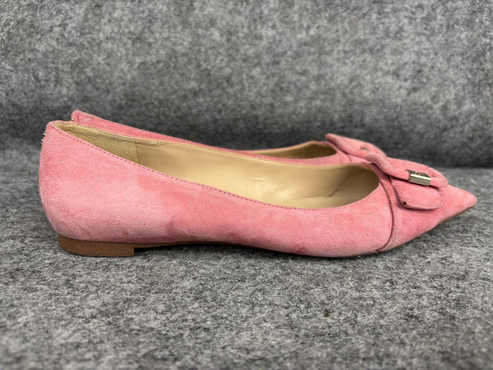 Zapatos planos de ballet Sam Edelman para mujer talla 7,5 rosa gamuza punta hebilla Foto 4 de 4
