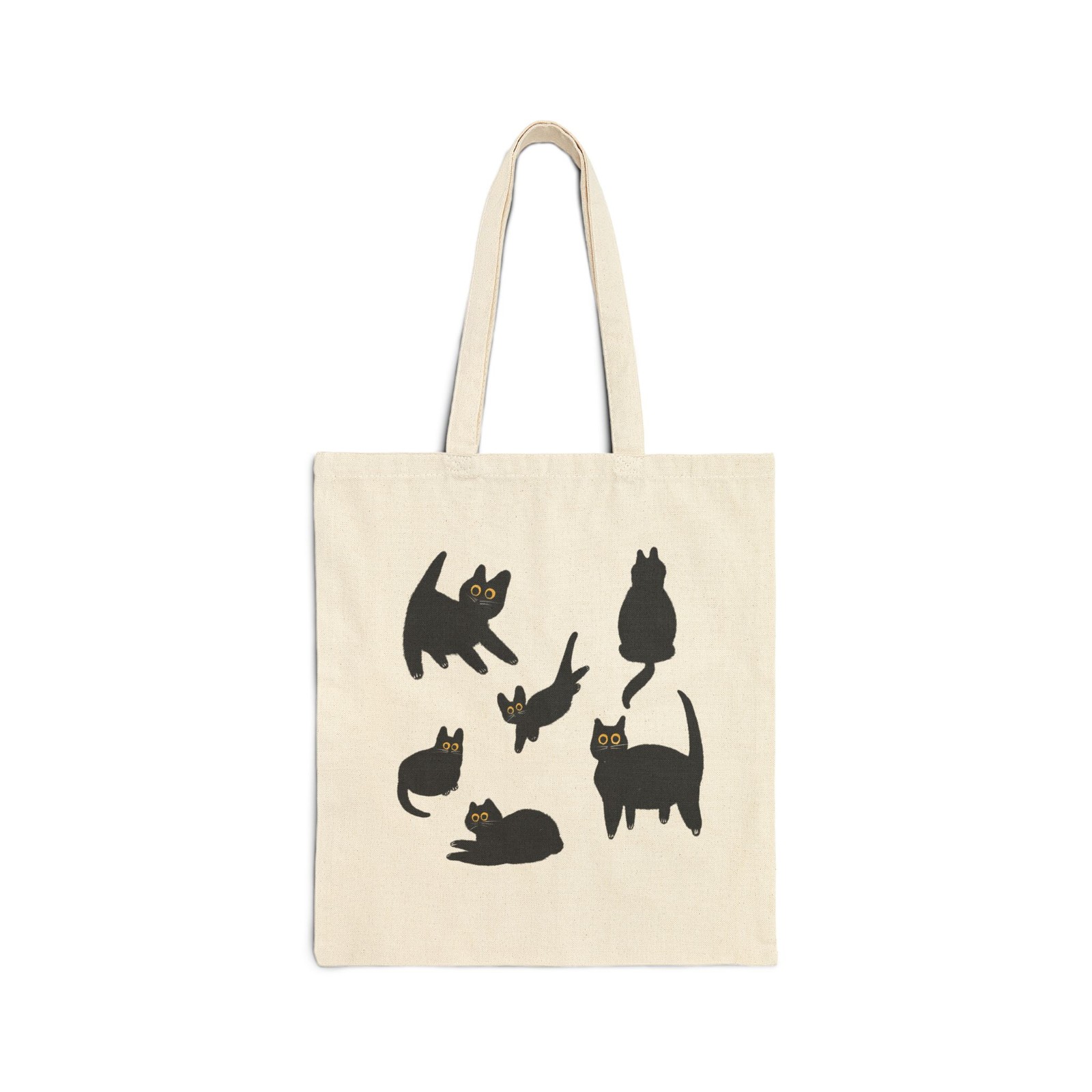 cotton tote - black cats