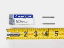 2pcs NEW HTC 3/64 OD UNDERCUTTING CARBIDE END MILL 1/8 SHANK 2 FL 979147 300 DEG