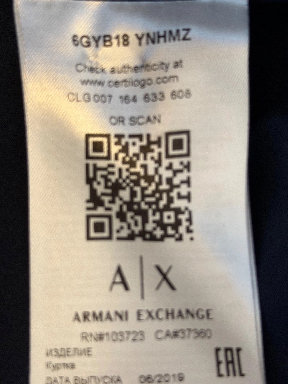 AX Armani Exchange Womens Moto Biker Jacket Navy Rare Medium image 10