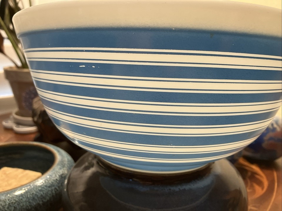 Pyrex #403 Blue Stripes | eBay
