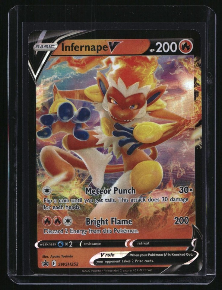 Pokemon SWSH Black Star Promo Infernape V SWSH252 Holo TCG Card Pokemon SWSH Black Star Promo Infernape V SWSH252 Holo TCG Card