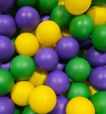 Special Pack 100 Jumbo 3" Texture Finish Commercial Grade Balls Mardi Gras Color