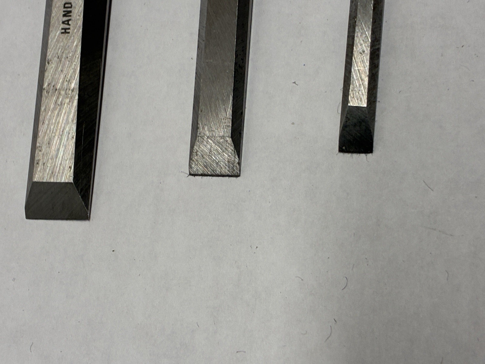 Set 7 Vintage Marples Wood Bevel Edge Chisel Blue Chip Sheffield England