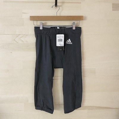 Adidas Youth YL Gray Track Pants Athletic Training Joggers New