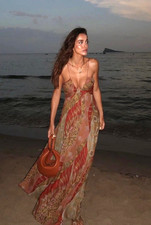 ZARA NEW SS25 MIDI STRAPPY ZW COLLECTION FLORAL PRINT DRESS FLARED 3508/147