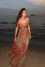 ZARA NEW SS25 MIDI STRAPPY ZW COLLECTION FLORAL PRINT DRESS FLARED 3508/147