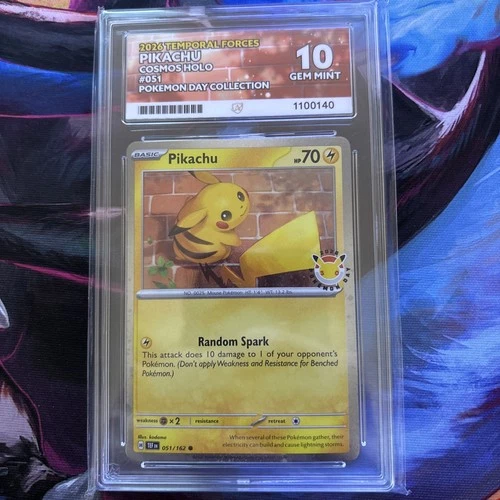 Pikachu 051/162 30th Anniversary Stamped 2026 Pokemon Day Promo ACE 10