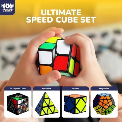 2x2 3x3 obliquité Cube en fibre de carbone autocollant Magic Cube Puzzle Toy Set 5 - Puzzle - Achat & prix