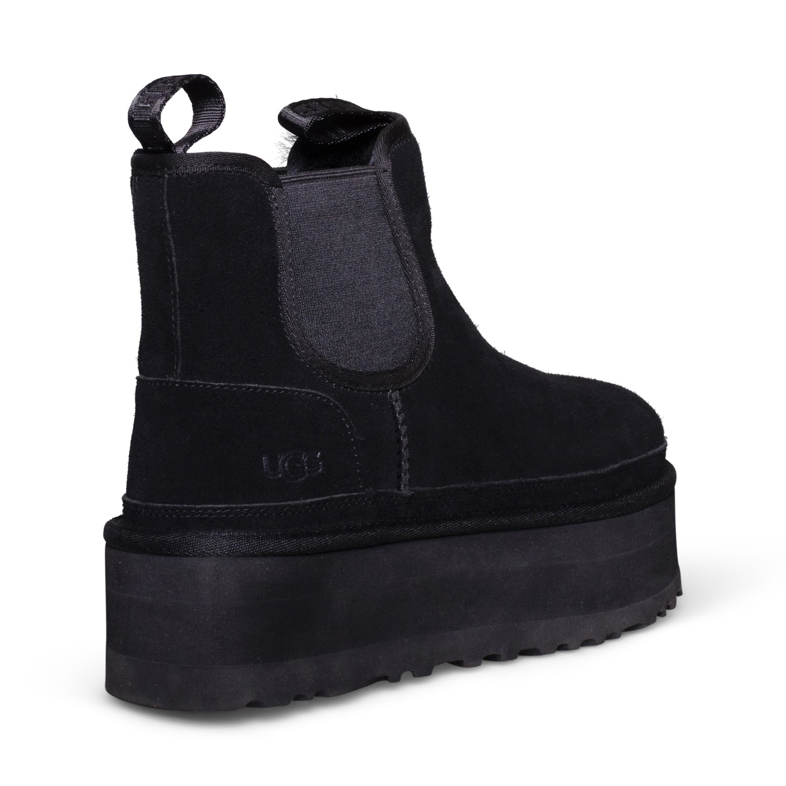 UGG NEUMEL PLATFORM CHELSEA BLACK SUEDE SHEARLING WOMEN'S BOOTS SIZE US 11 NEW image 3