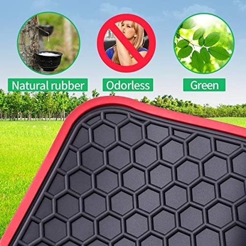 2019-2020 Hyundai Santa Fe Weather Floor Liners Mats (Megiteller) 3 Pcs. Rubber - Picture 5 of 5